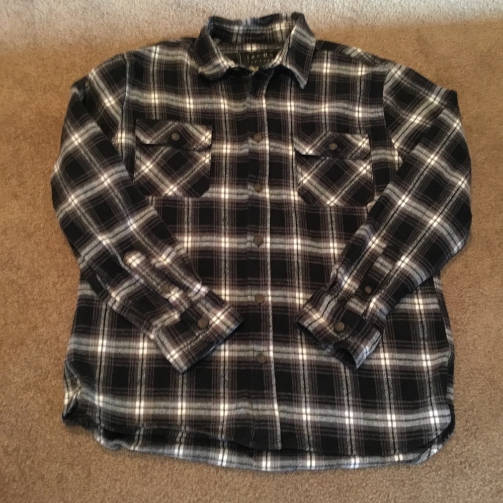 Jachs New York Brawny Buffalo Plaid SZ Large shirt / jacket heavy thick EUC